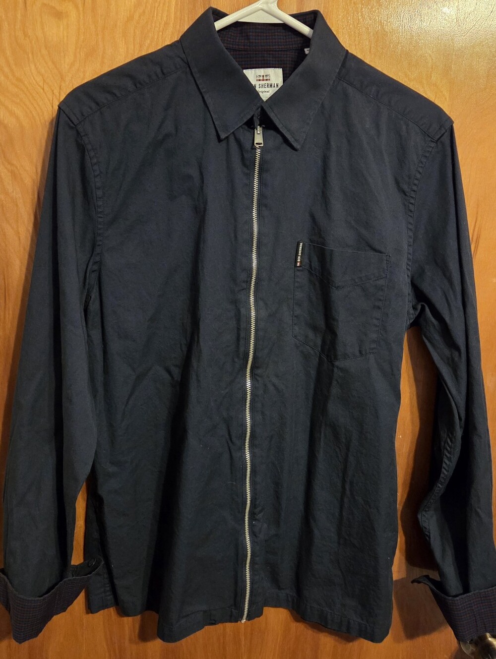 Ben Sherman Men's Shirt Jacket Lightweight Blue Full Zip Size S
